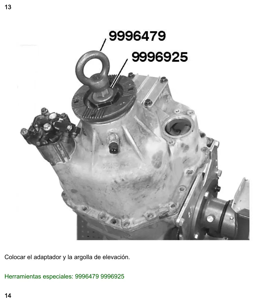 Vista explodida de conjunto do Manual de Serviço Volvo VT2214B