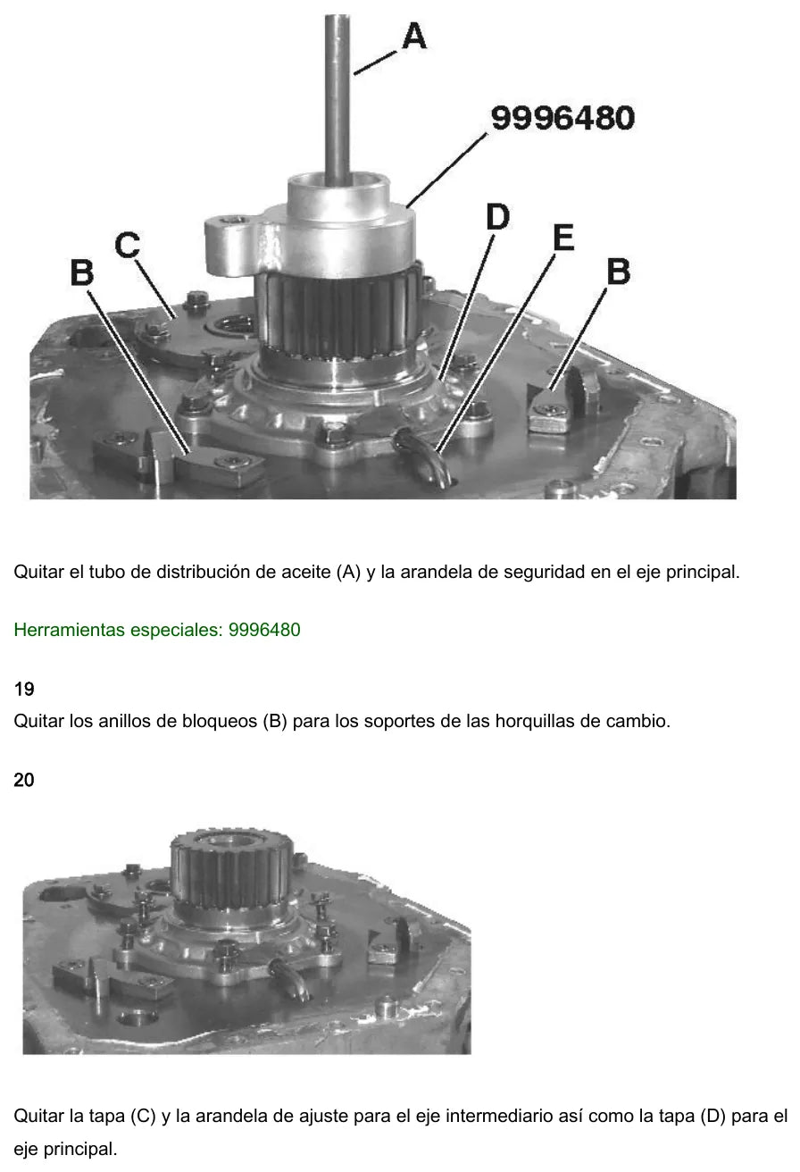 Página ilustrada do Manual de Serviço Volvo VT2214B com as posições numeradas