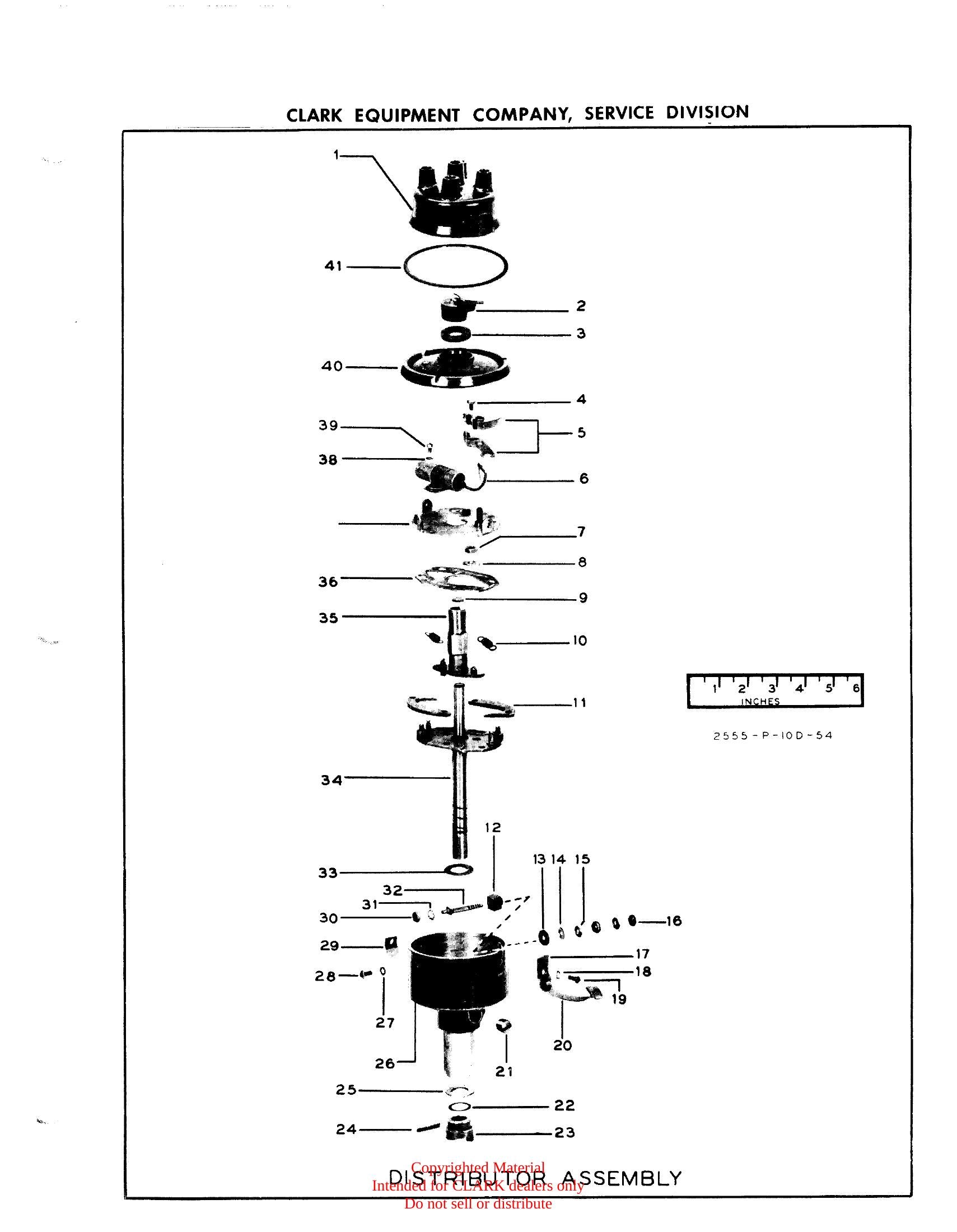 Manual de Manutenção e Peças Carregador de Vagão Clark Dynatork Gas Carloader 'D' (efetivo a partir do serial DCL 'D'-1188 AM) - página interna