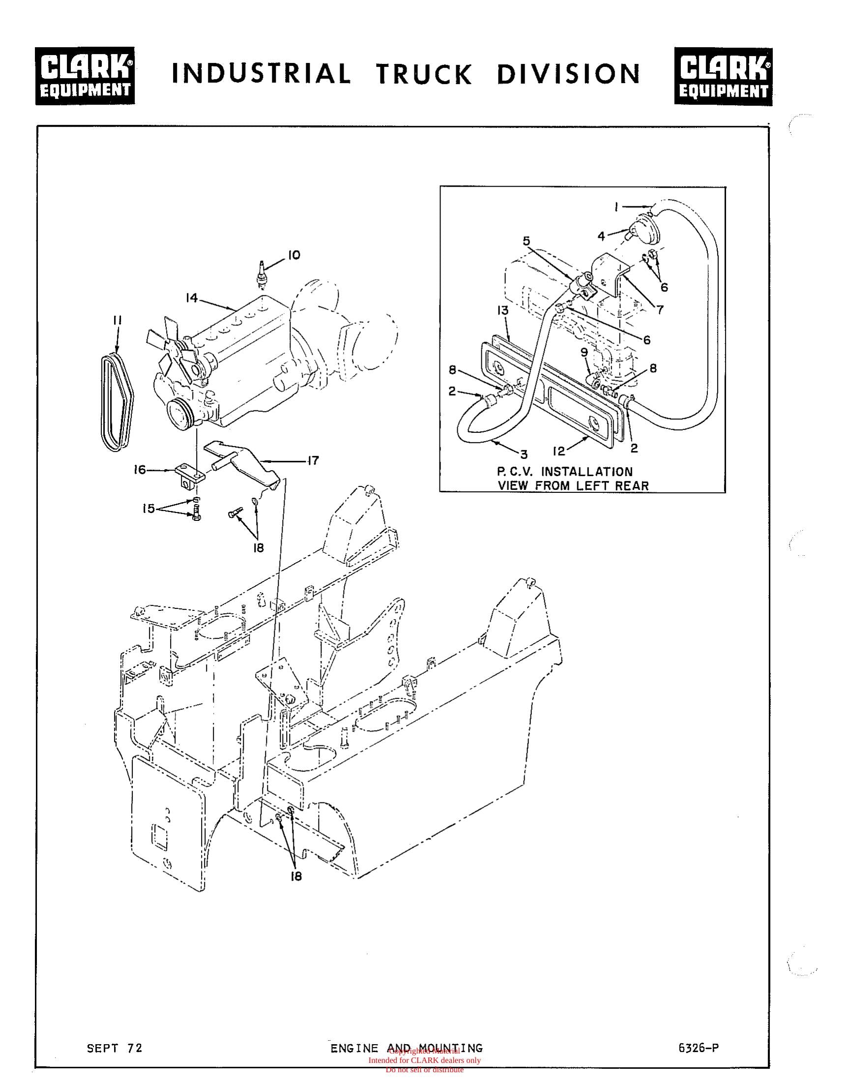 Manual de Manutenção e Peças Empilhadeira Clark C 500-60 (Truck, Lift, Fork, Gasoline Powered, Solid Rubber Tires) - página interna