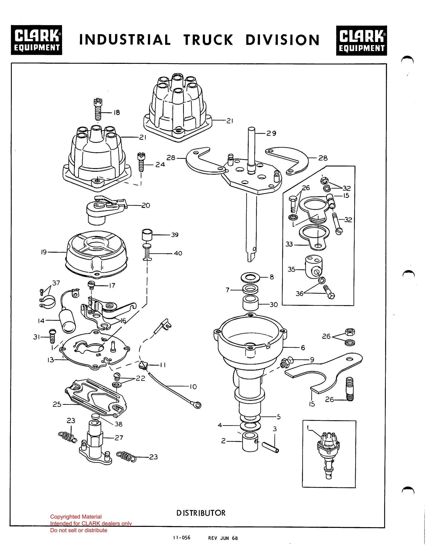 Manual de Manutenção e Peças Empilhadeira Clark C60B (Truck, Lift, Fork, Gasoline Powered) - página interna