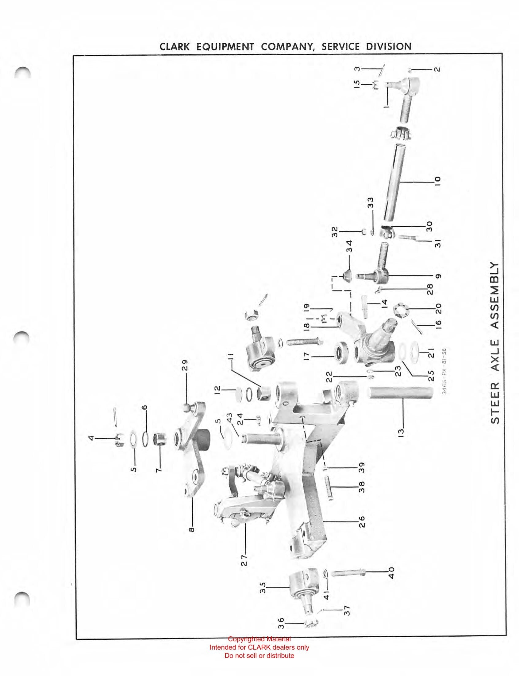 Manual de Manutenção e Peças Empilhadeira Clark Clarklift 40B (Book X10B1) - página interna