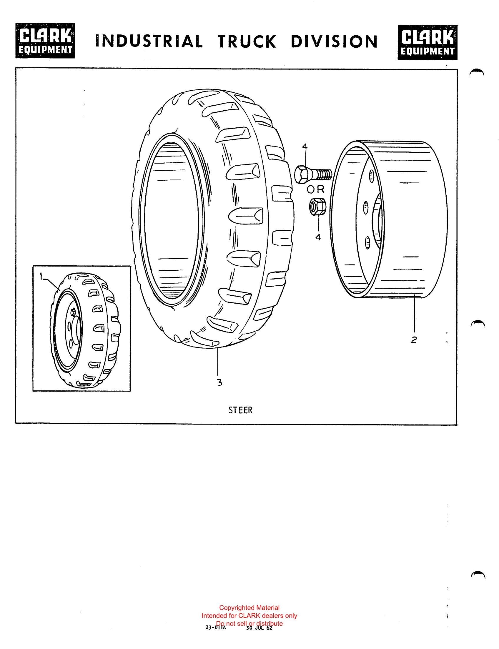 Manual de Manutenção e Peças Empilhadeira Clark Clarklift 60B - Governamental (Modelos 1701139 / 1701140) - página interna
