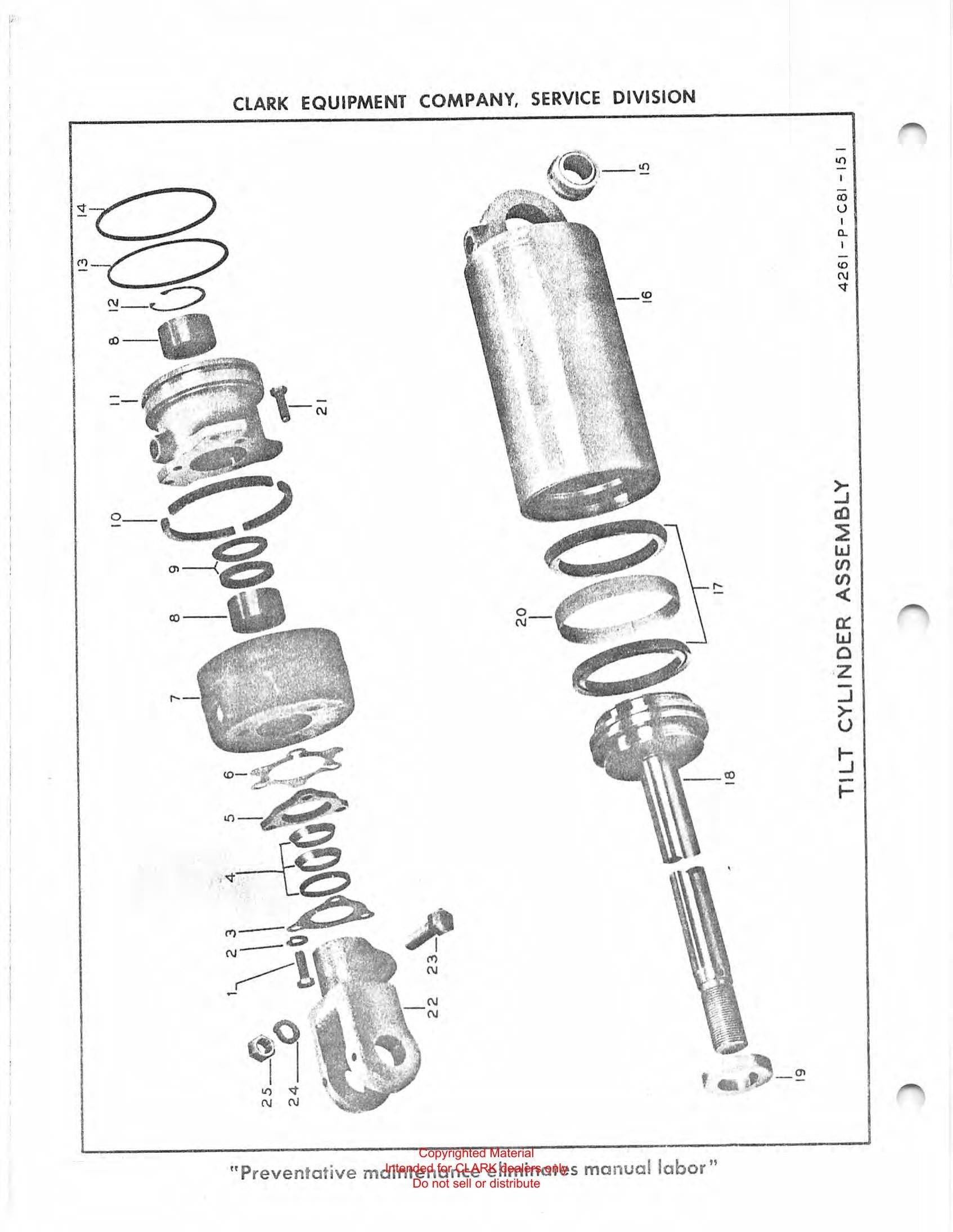 Manual de Manutenção e Peças Empilhadeira Clark Clarklift CFY 40 B (Book GX108A2) - página interna