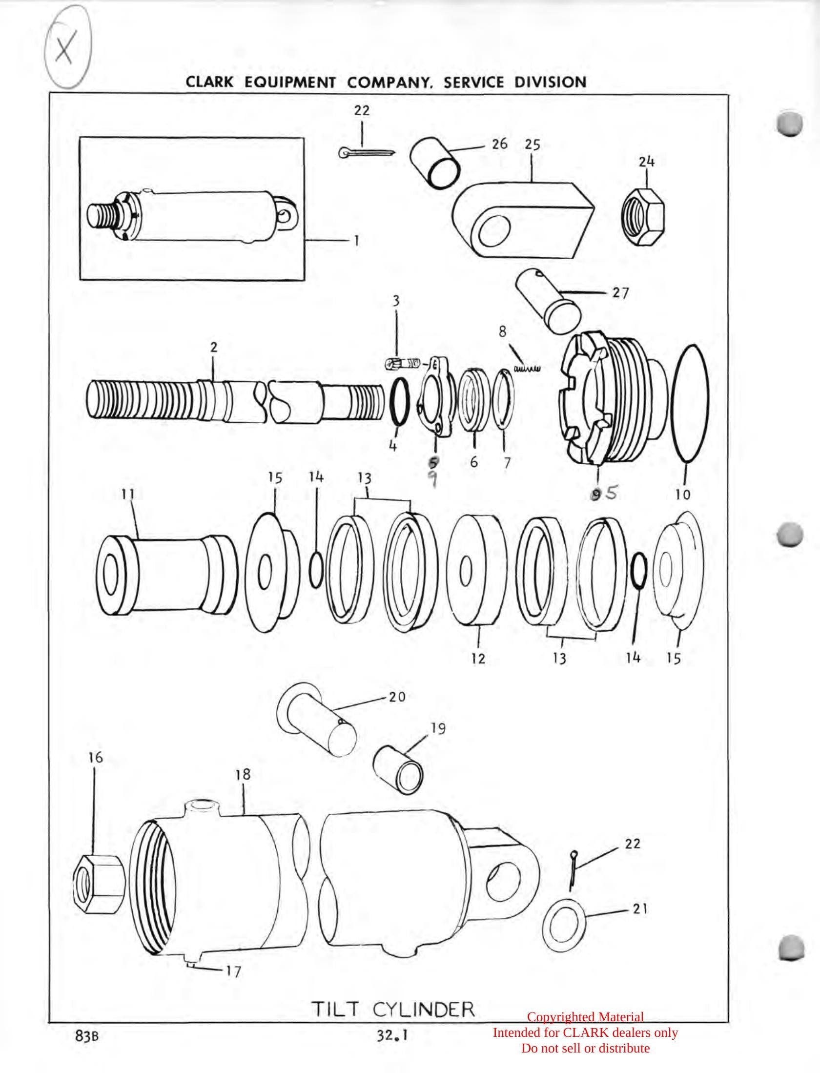 Manual de Manutenção e Peças Empilhadeira Clark CLARKLIFT CY 350B thru 500BD (Lot 948) - página interna