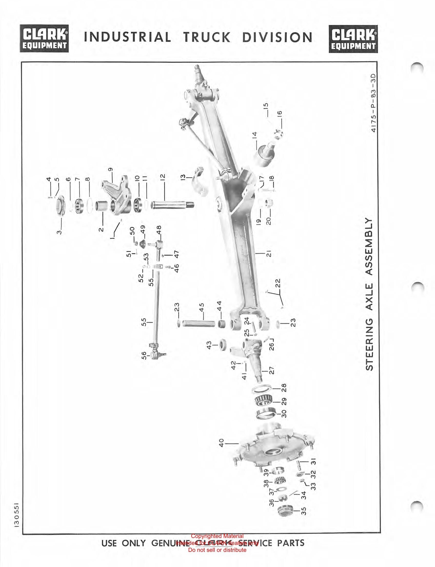 Manual de Manutenção e Peças Empilhadeira Clark Clarklift CY150 (Lot 208) - página interna