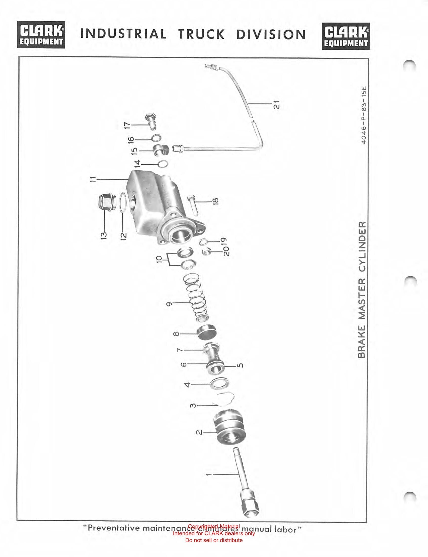 Manual de Manutenção e Peças Empilhadeira Clark Clarklift CY150 (Lot 208) - página interna