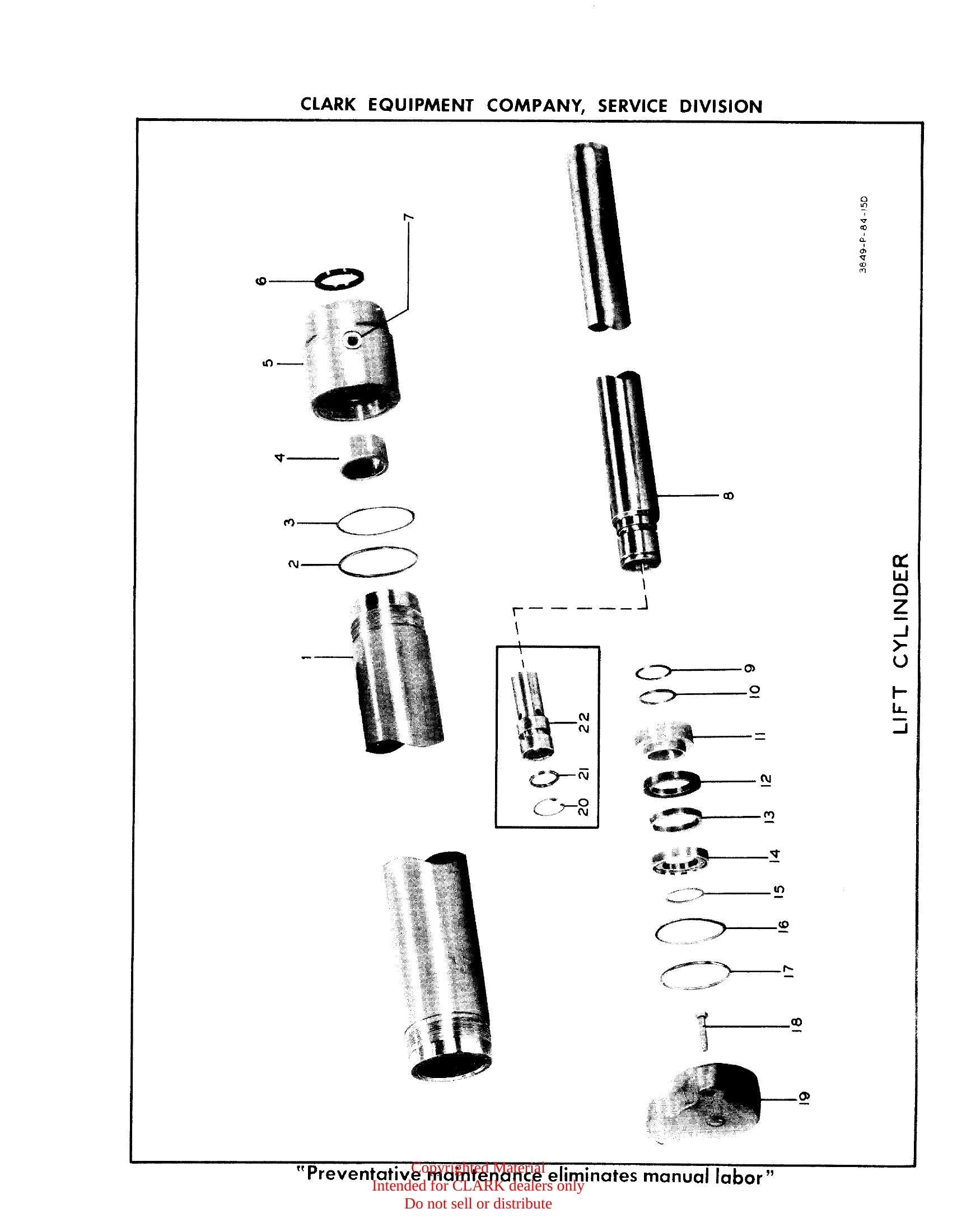 Manual de Manutenção e Peças Empilhadeira Clark Clarklift CY20 (Lot 229) - página interna