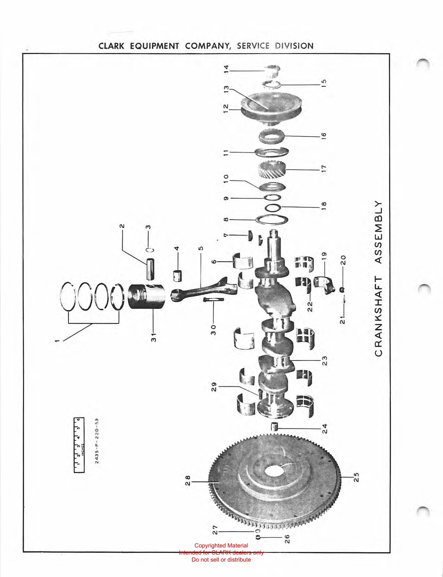 Manual de Manutenção e Peças Empilhadeira Clark CLARKLIFT F50 B (Lot 369) - página interna