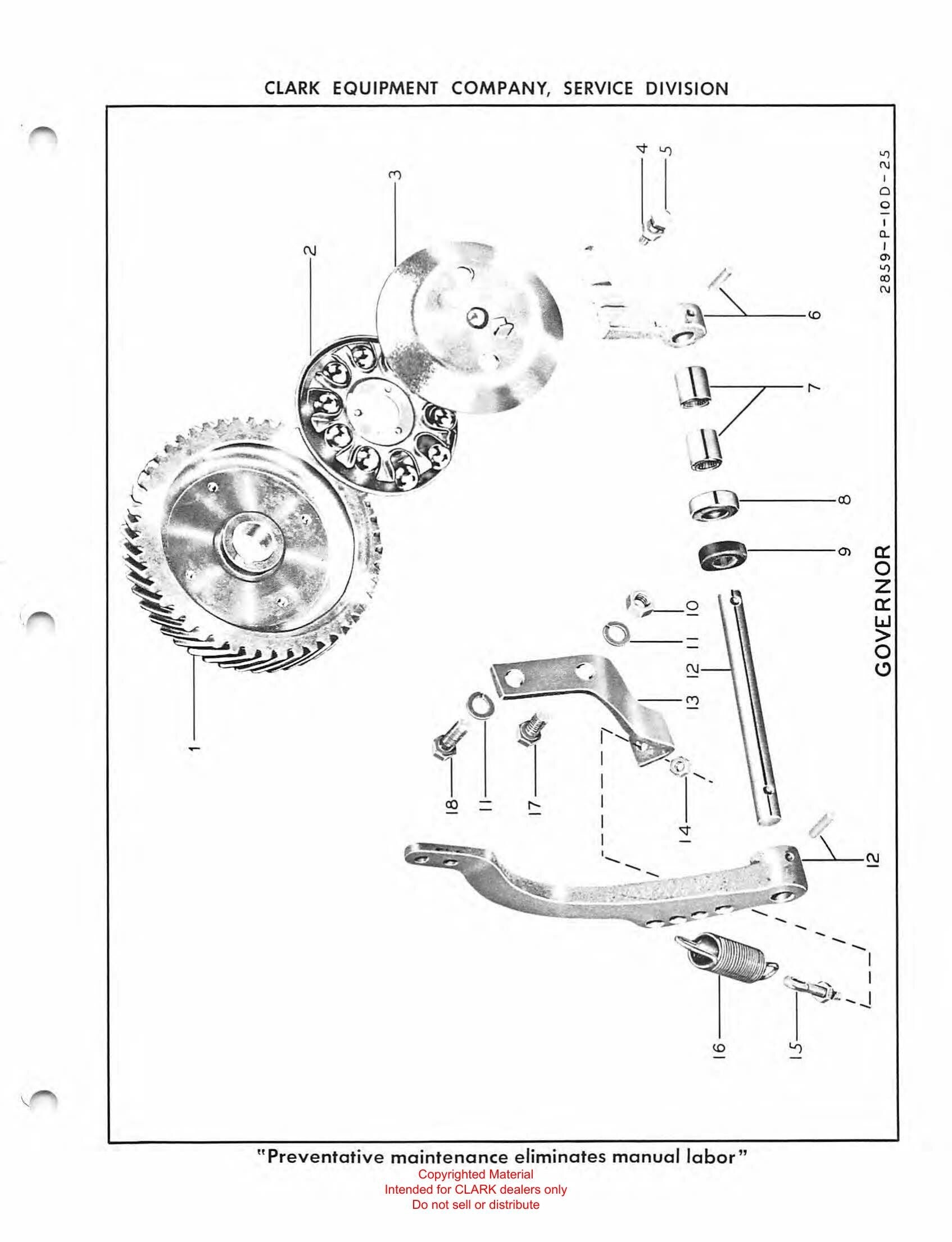 Manual de Manutenção e Peças Empilhadeira Clark CLARKLIFT F50 B (Lot 369) - página interna