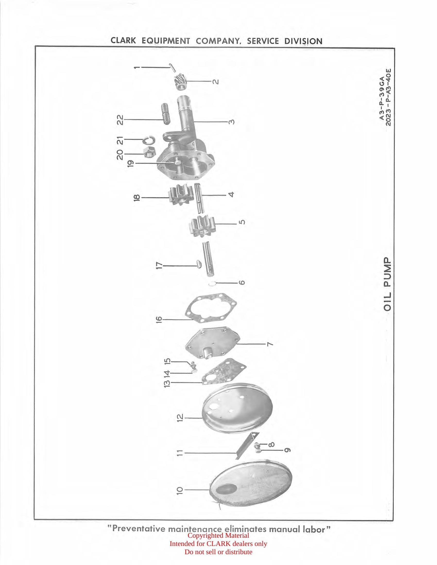 Manual de Manutenção e Peças Empilhadeira Clark CLARKLIFT MODEL 20 (Book X4A) - página interna