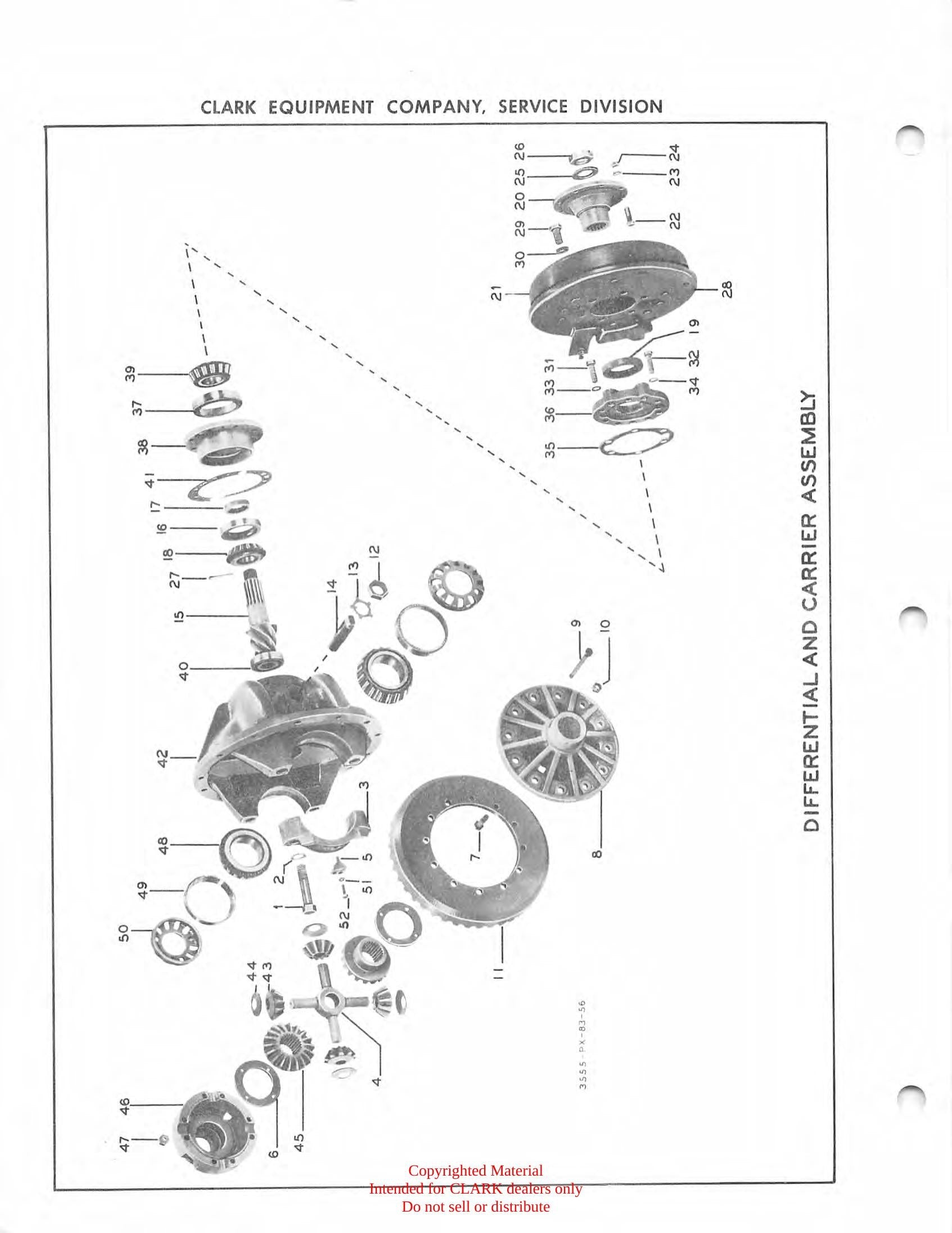 Manual de Manutenção e Peças Empilhadeira Clark Clarklift Model CY 200 (Lot 252) - página interna
