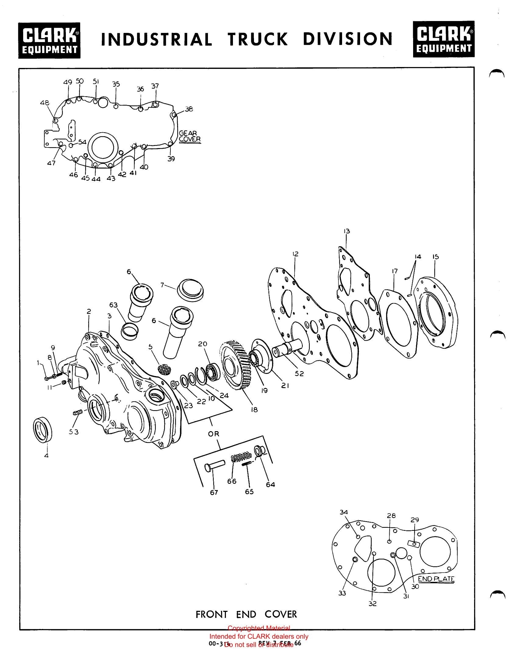 Manual de Manutenção e Peças Empilhadeira Clark Government Clarklift 60B (Model 1701637) - página interna