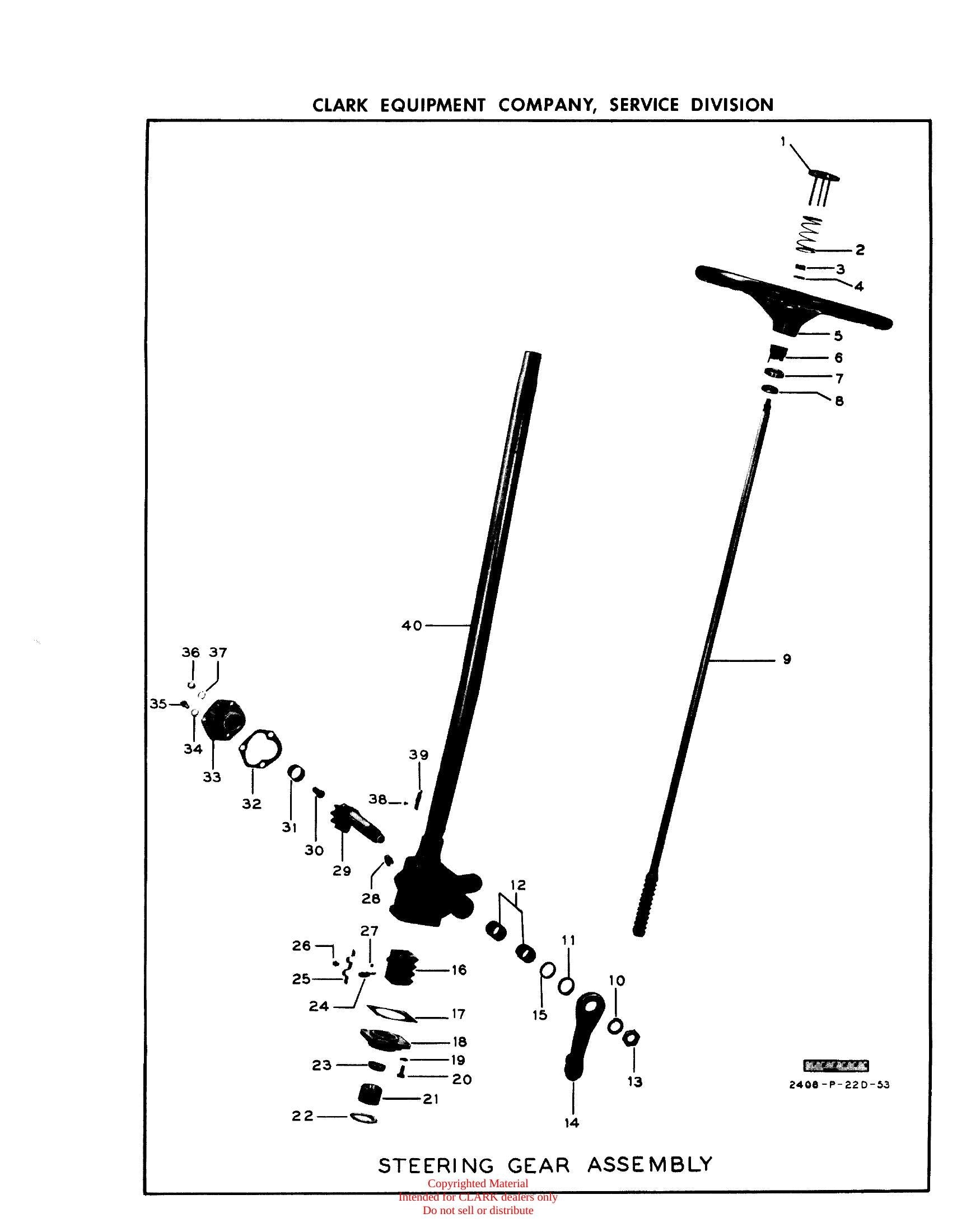 Manual de Manutenção e Peças Empilhadeira Clark Yardlift 20B (Lot 2) - página interna