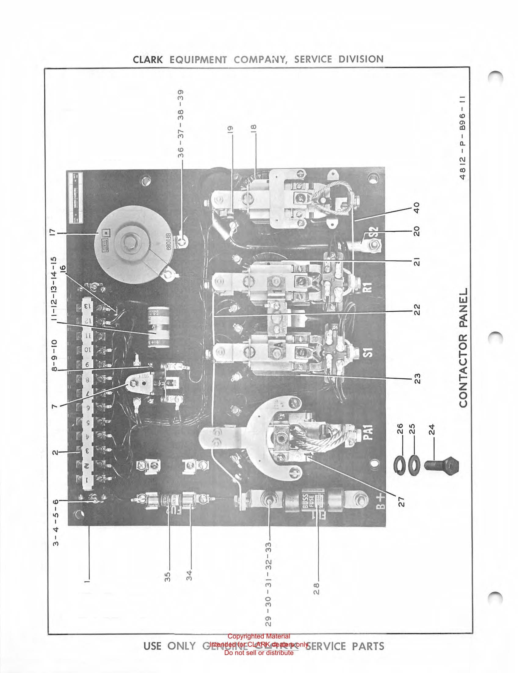 Manual de Manutenção e Peças Empilhadeira Elétrica Clark Electric Clarklift Low Silhouette-20 (Book XS7A) - página interna