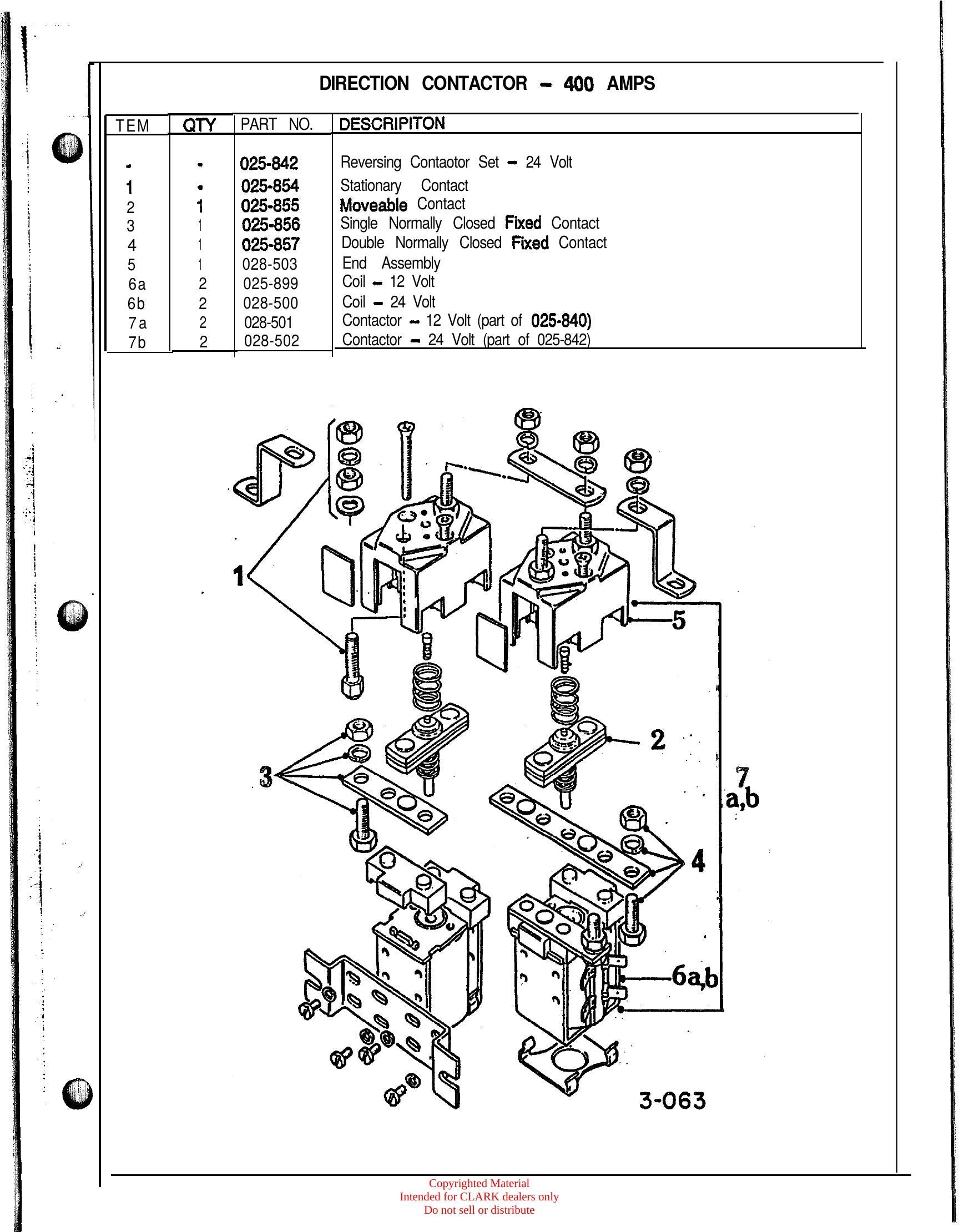 Manual de Manutenção e Peças Trator Rebocador Clark CTR (Book SPM-640) - página interna