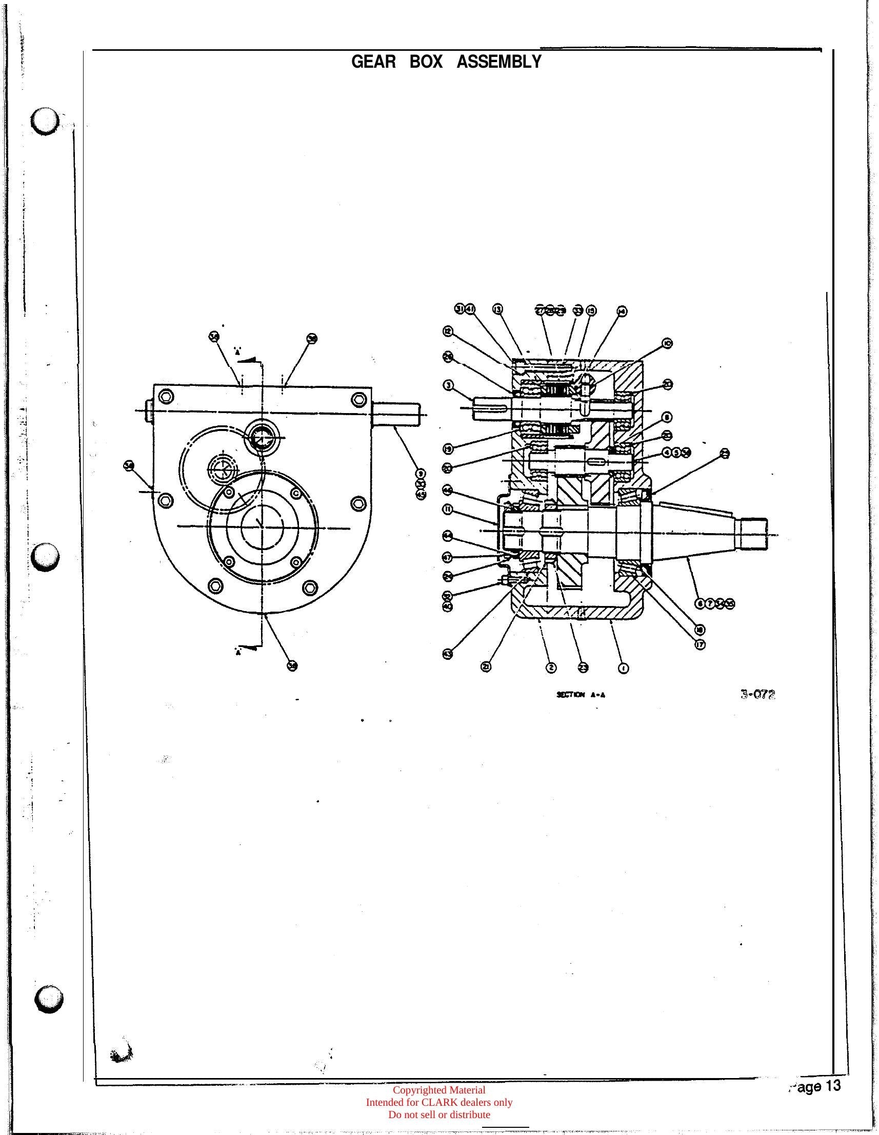 Manual de Manutenção e Peças Trator Rebocador Clark CTW - página interna