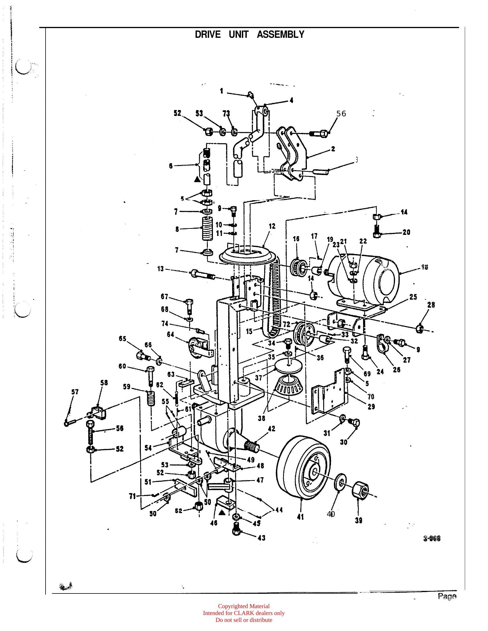 Manual de Manutenção e Peças Trator Rebocador Clark CTW - página interna