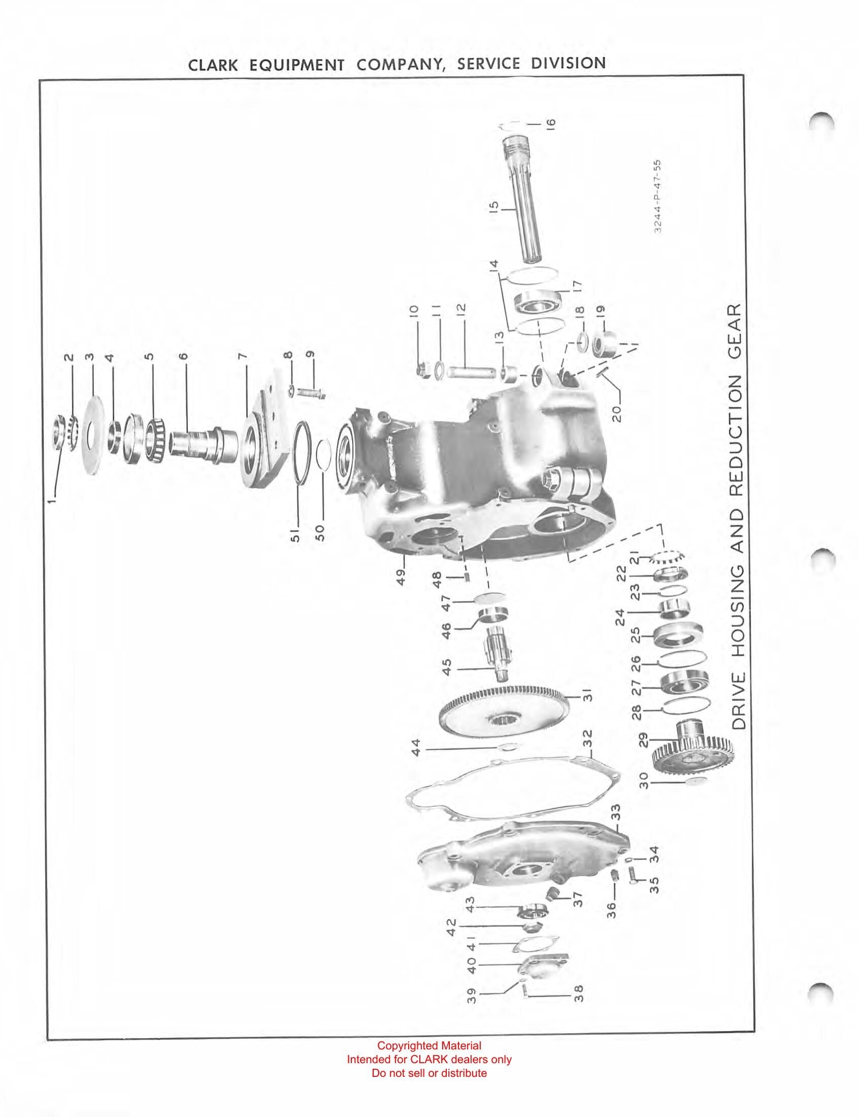 Manual de Manutenção e Peças Trator Rebocador Clark Powrworker Tractor (Book X105A349) - página interna