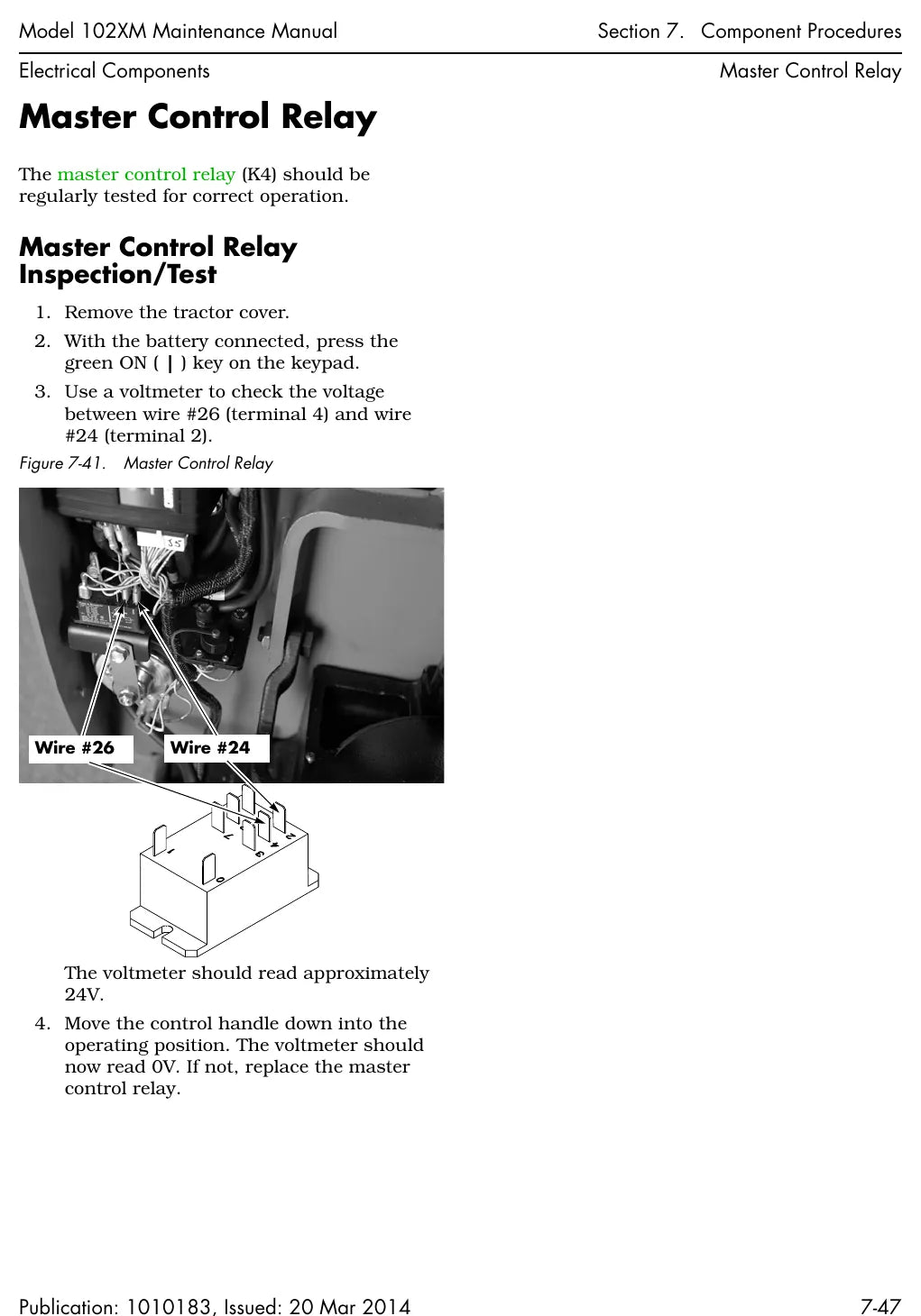 Página interna do Manual de Manutenção Raymond 102XM — diagrama 4