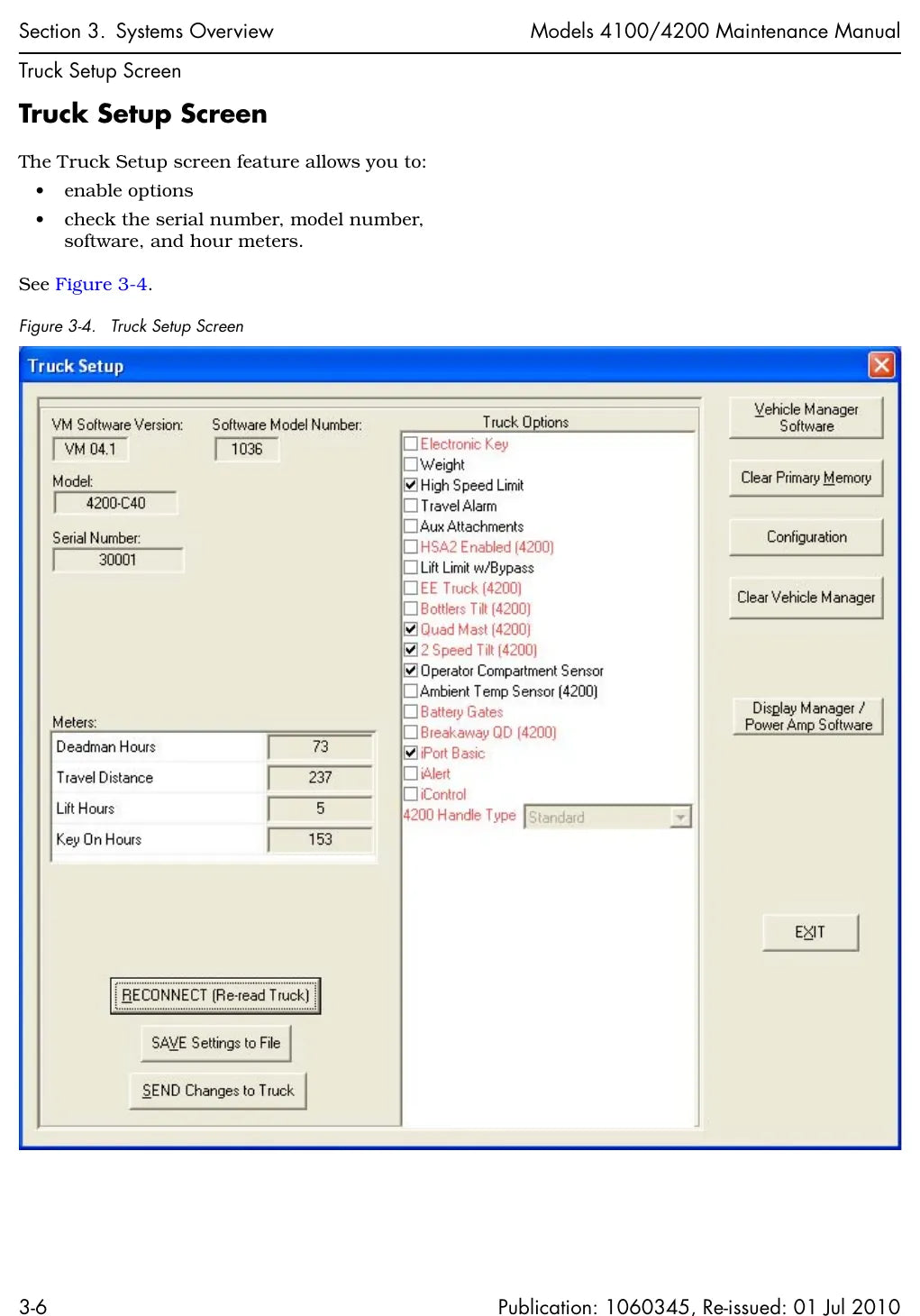 Página interna do Manual de Manutenção Raymond 4100/4200 — diagrama 1