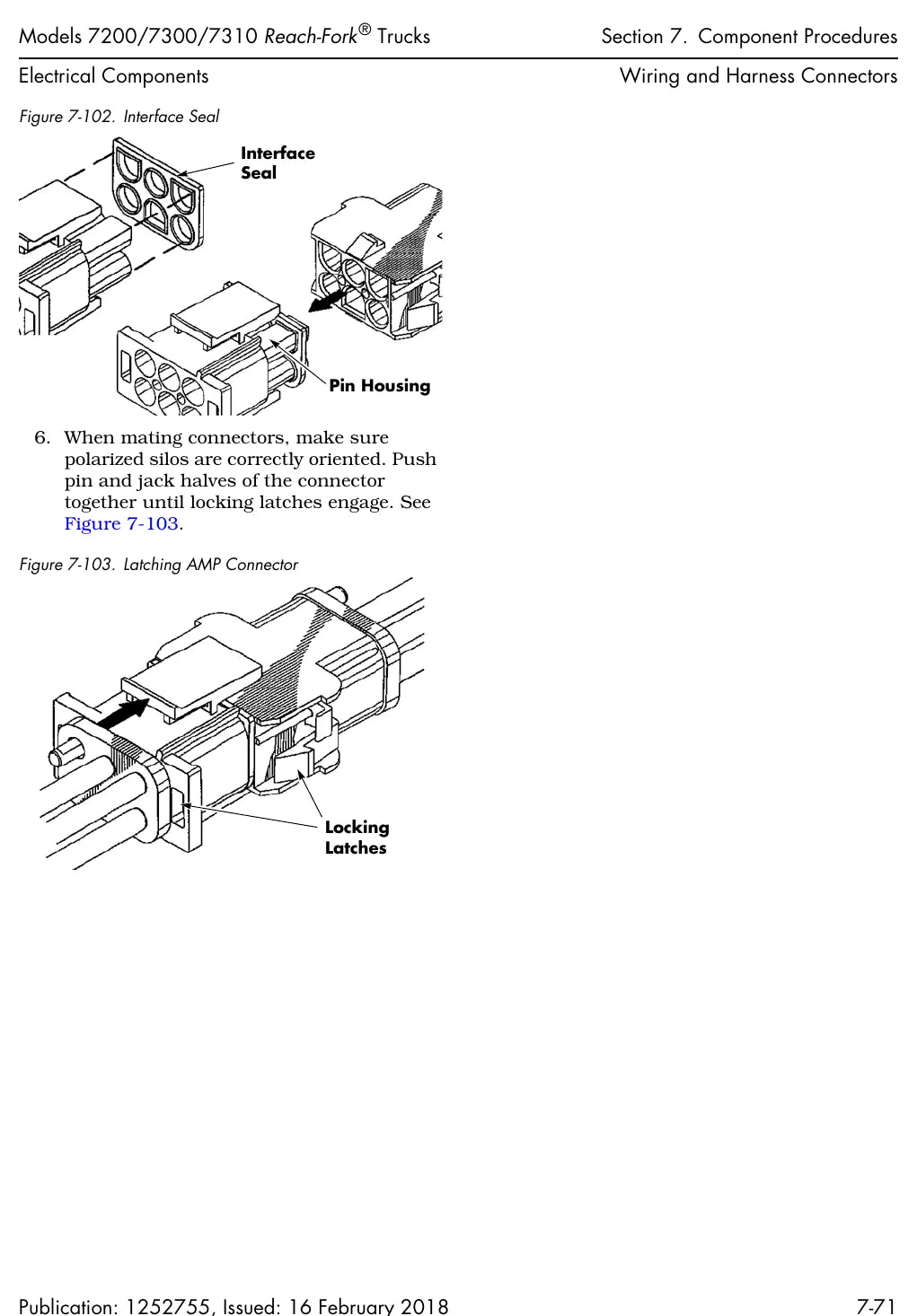 Página interna do Manual de Manutenção Raymond 7200/7300/7310 — diagrama 2