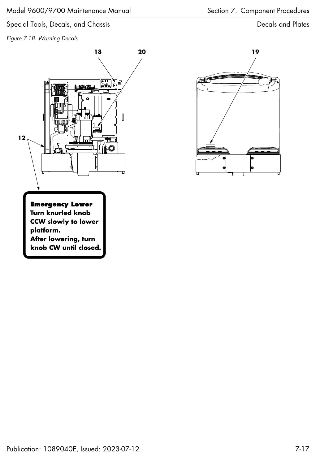 Página interna do Manual de Manutenção Raymond 9600/9700 — diagrama 2