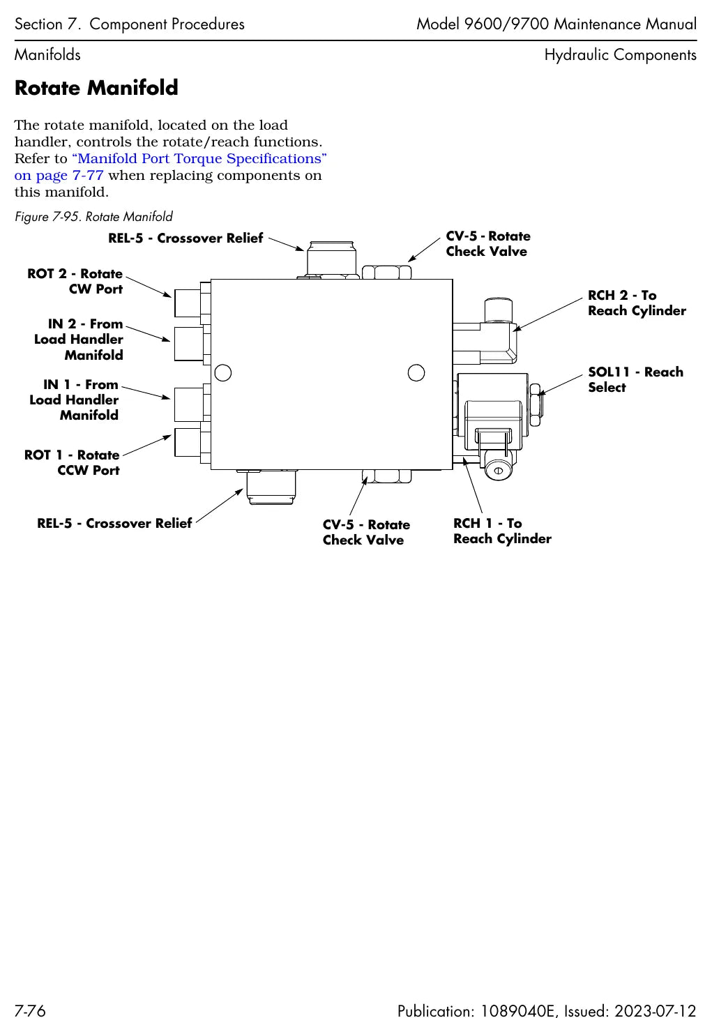Página interna do Manual de Manutenção Raymond 9600/9700 — diagrama 4