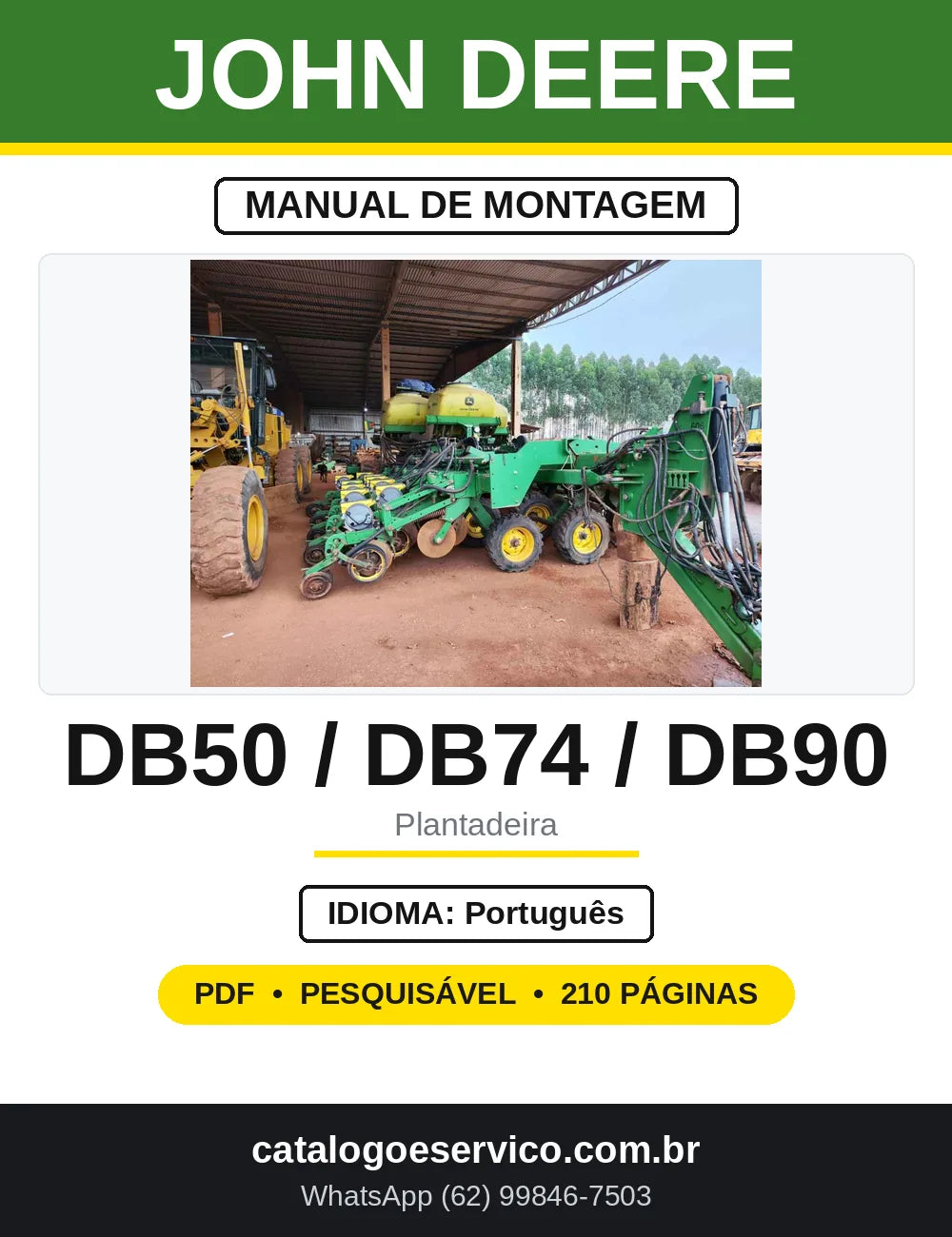 Manual de Montagem John Deere DB50 DB74 DB90 — capa