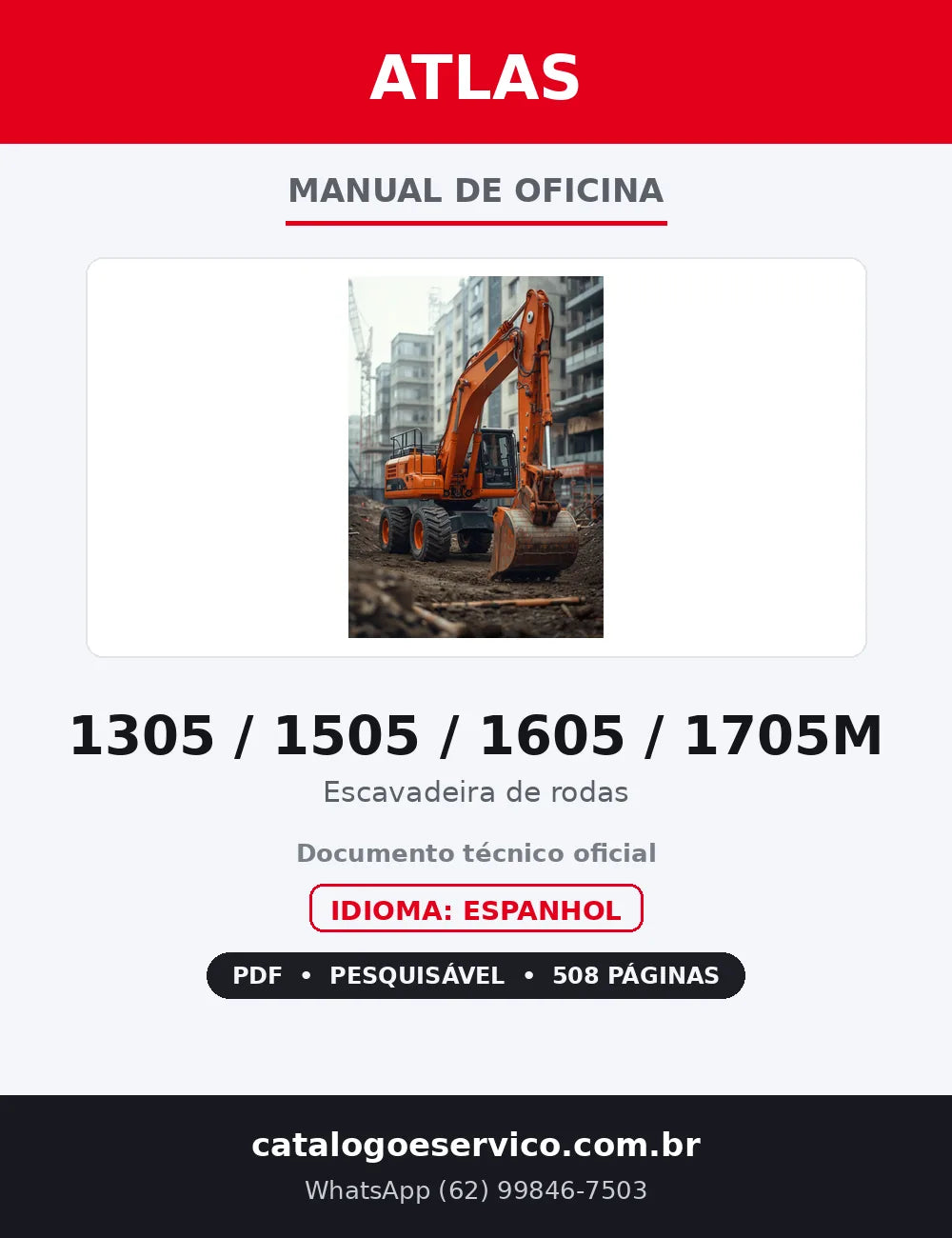 Capa — Manual de Oficina Atlas 1305 / 1505 / 1605 / 1705M