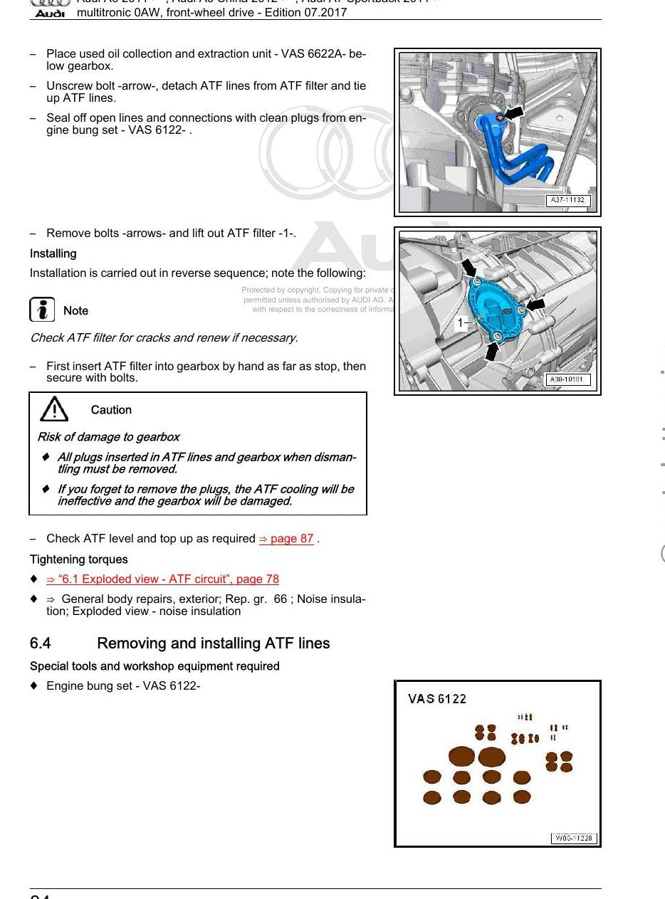 Manual de Oficina Audi A6 / A7 Sportback (2011-2018) — Manual oficial Audi AG: A6 e A7 Sportback do jeito - diagrama 1