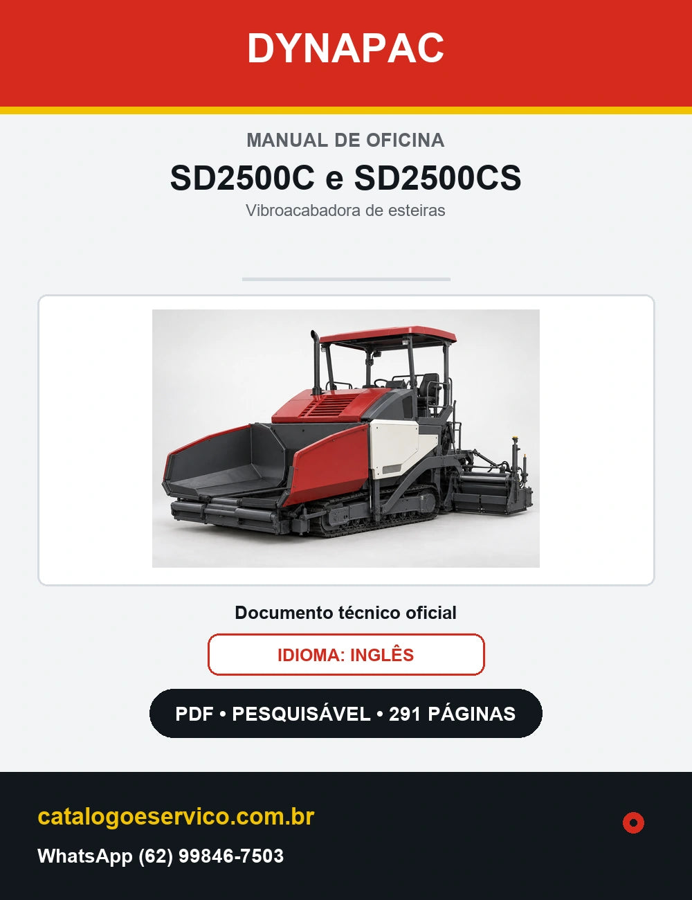 Manual de Oficina Dynapac SD2500C e SD2500CS — capa