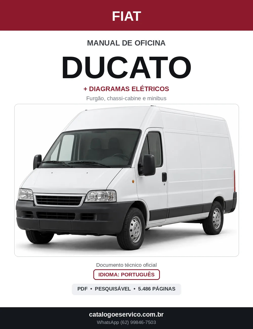 Capa do Manual de Oficina Fiat Ducato em PDF