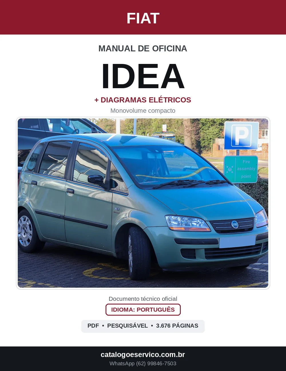 Capa do Manual de Oficina Fiat Idea em PDF