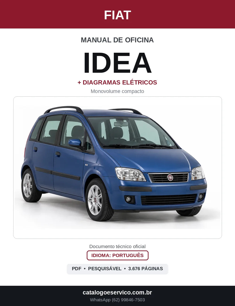 Capa do Manual de Oficina Fiat Idea em PDF