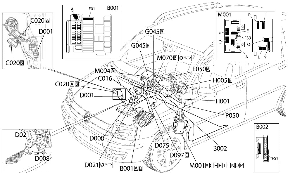 Página 103 dos diagramas elétricos Fiat Panda — esquema do circuito