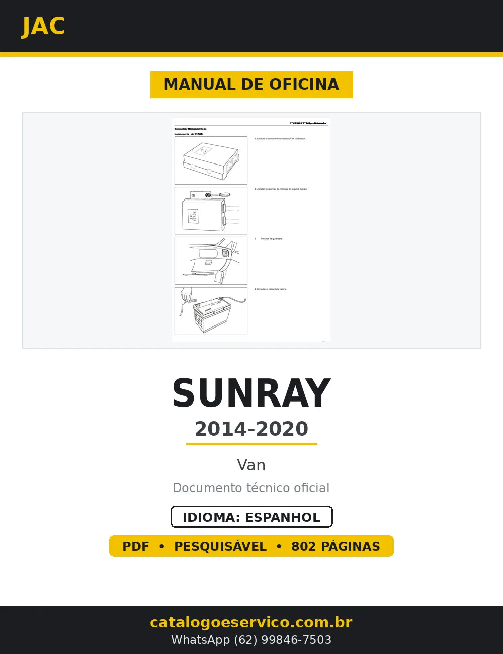 Manual de Oficina Jac Sunray 2014-2020 — capa