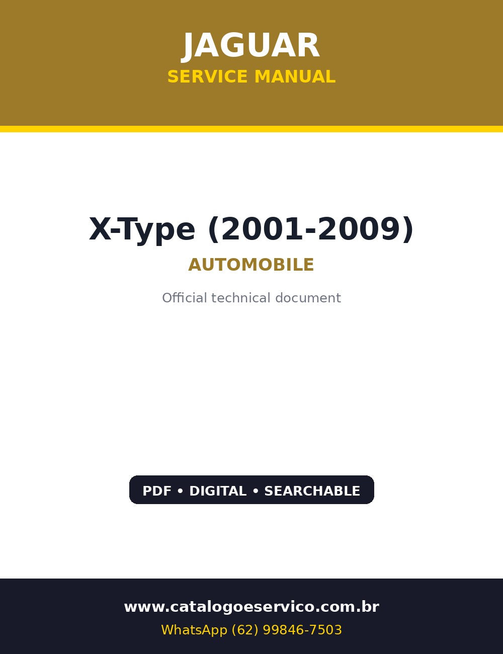 Manual de Oficina Jaguar X-Type (2001-2009) — (Sedan e Wagon) completo: V6 gasolina