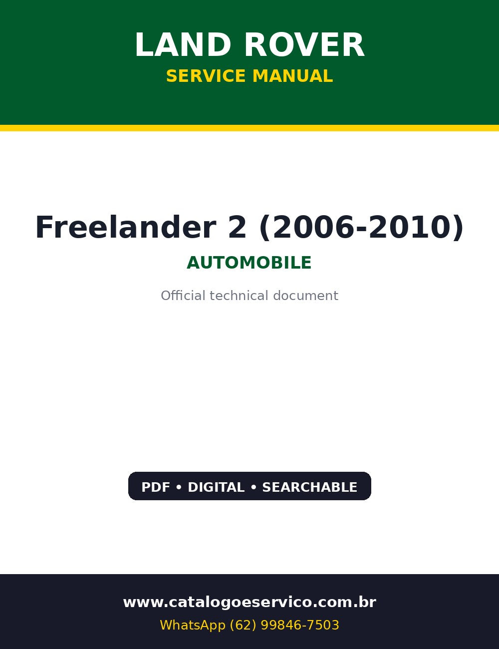 Manual de Oficina Land Rover Freelander 2 (2006-2010) — 2: o manual TAS oficial, ilustração por ilustração