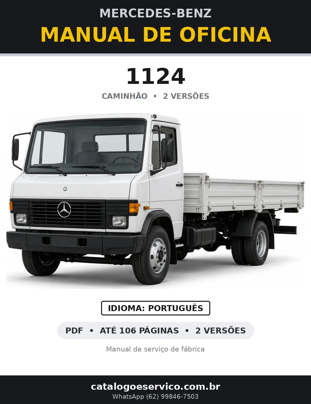 Capa do manual de oficina Mercedes-Benz 1124