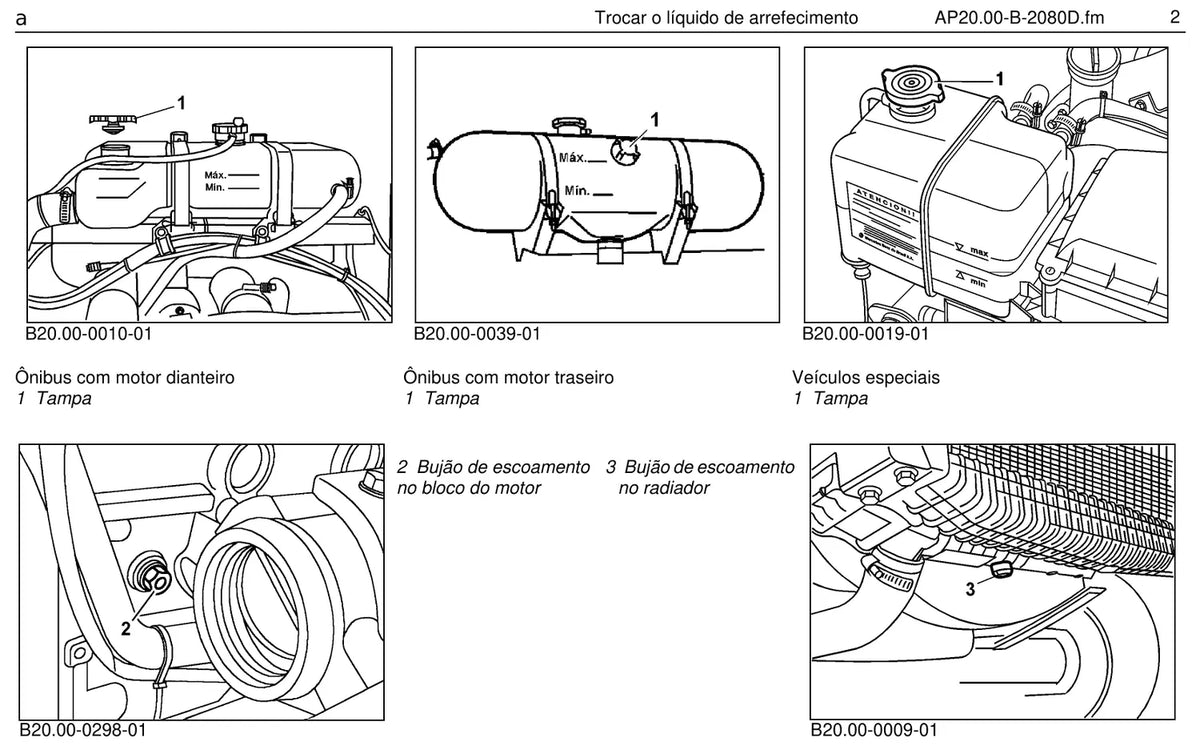 Página do manual de oficina Mercedes-Benz 1215 (2 versões)