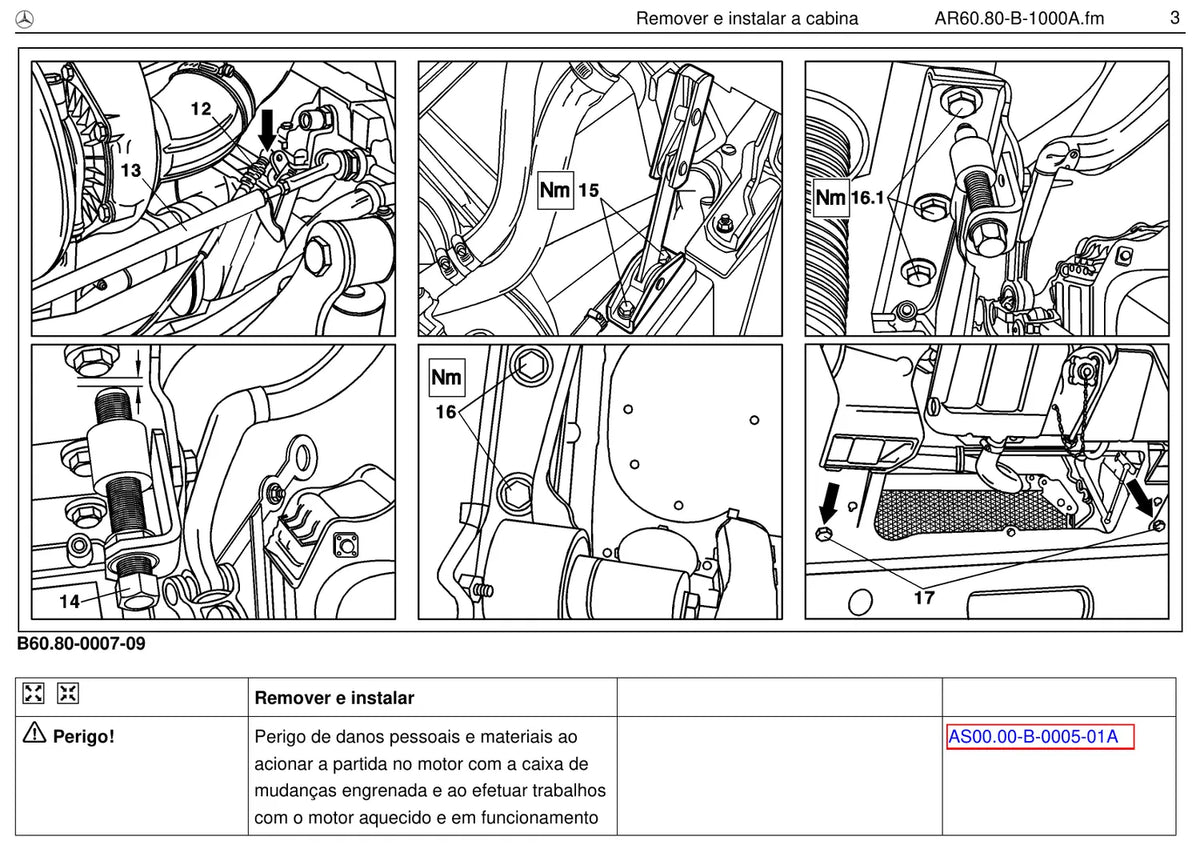 Página do manual de oficina Mercedes-Benz 1318
