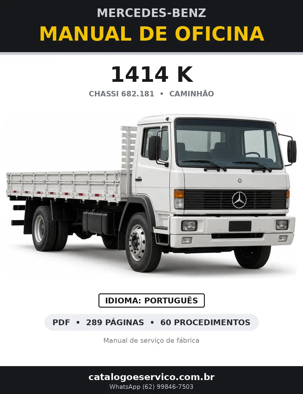Capa do manual de oficina Mercedes-Benz 1414 K