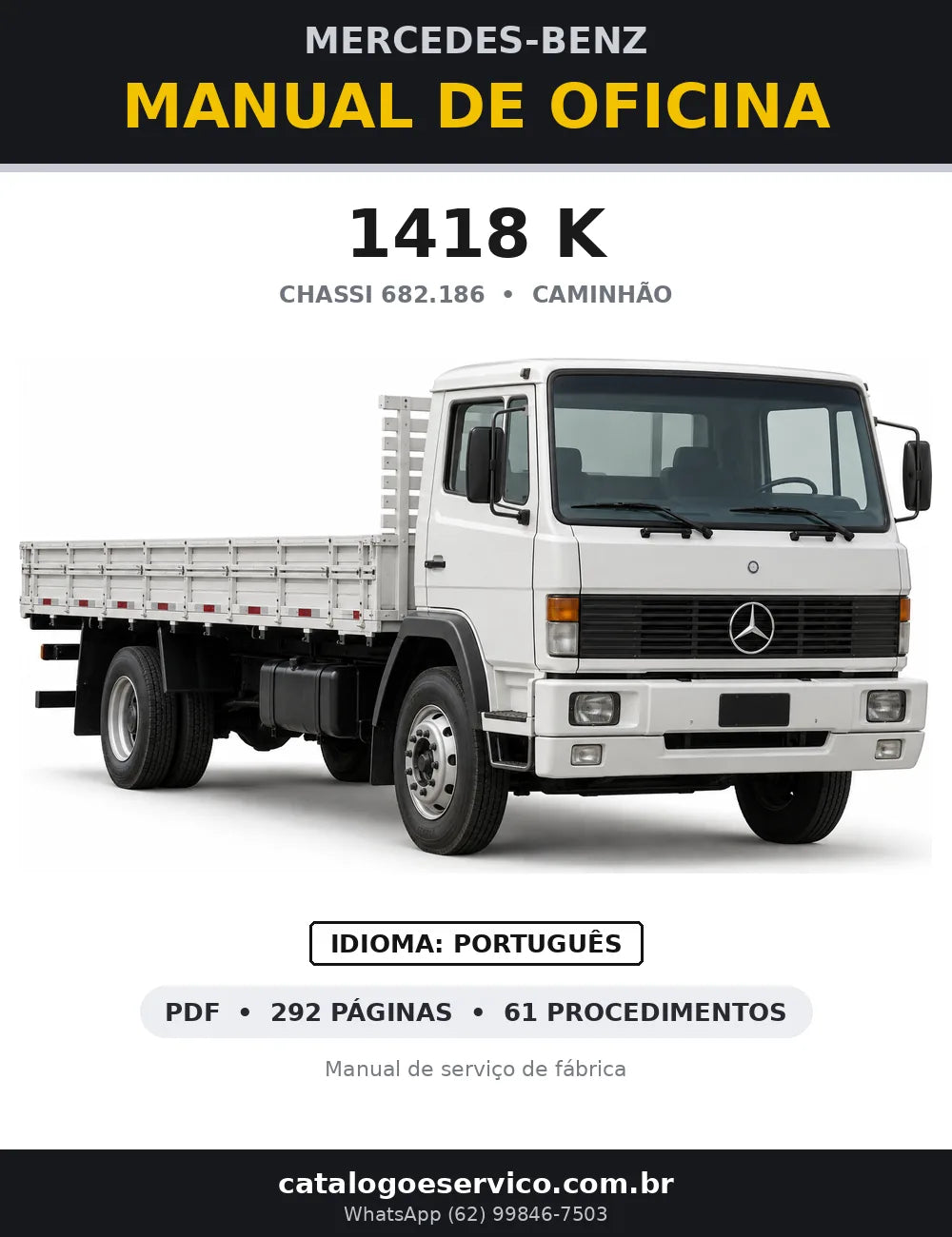 Capa do manual de oficina Mercedes-Benz 1418 K