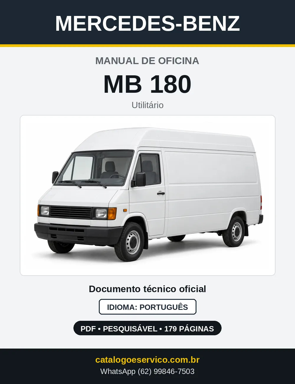 Capa do manual de oficina Mercedes-Benz MB 180