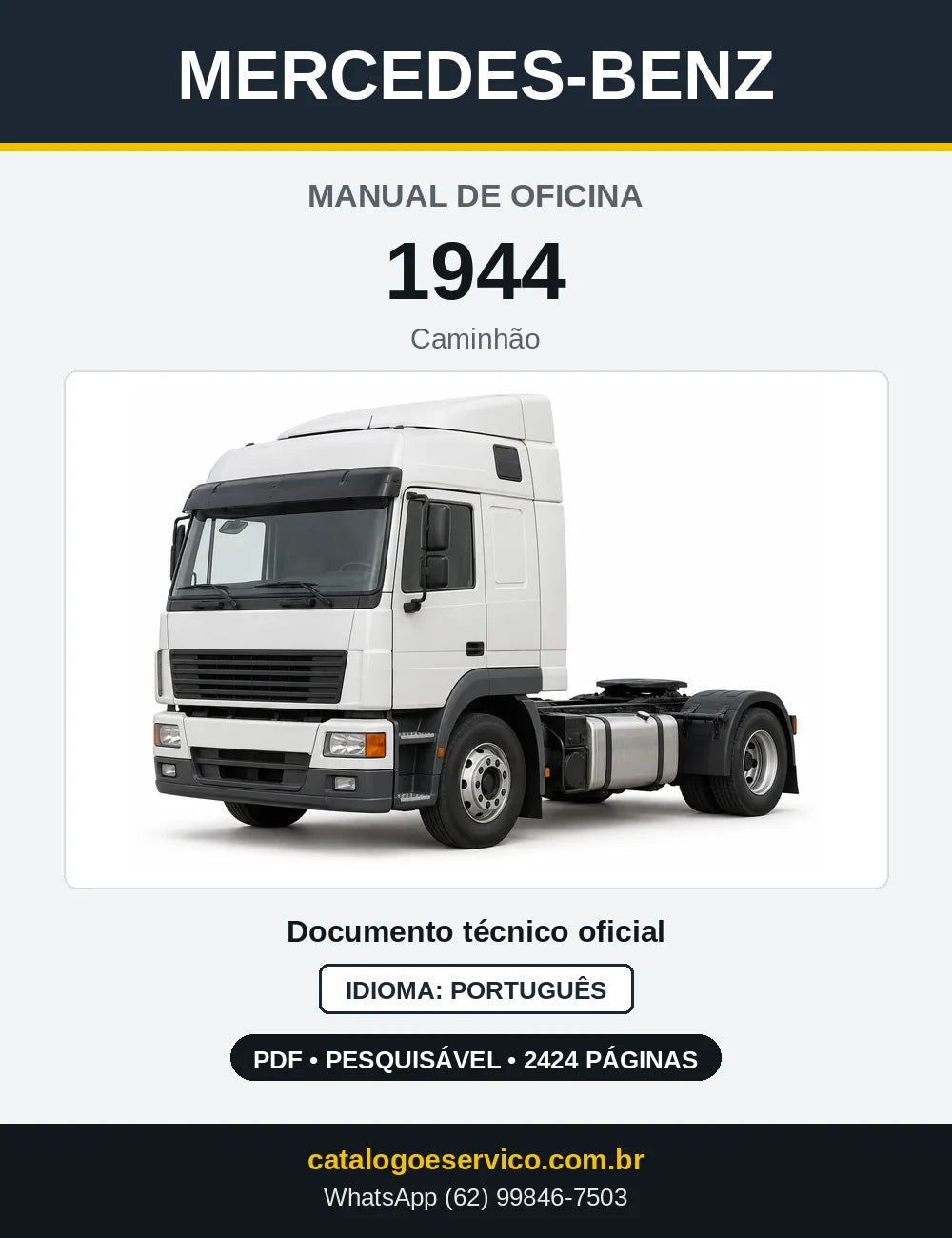 Capa do manual de oficina Mercedes-Benz 1944 (2 versões)