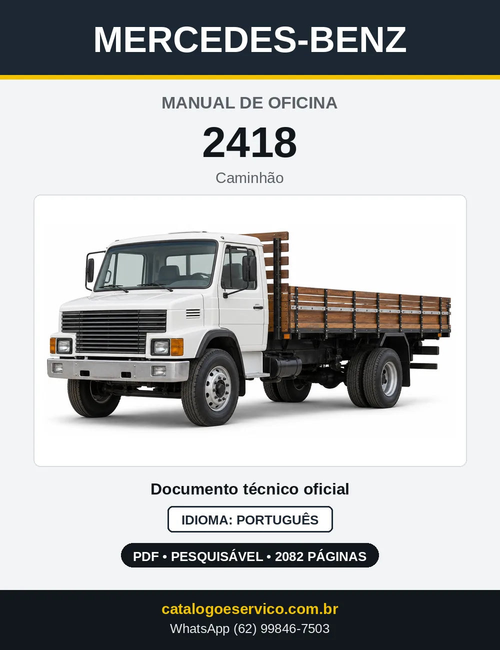 Capa do manual de oficina Mercedes-Benz 2418