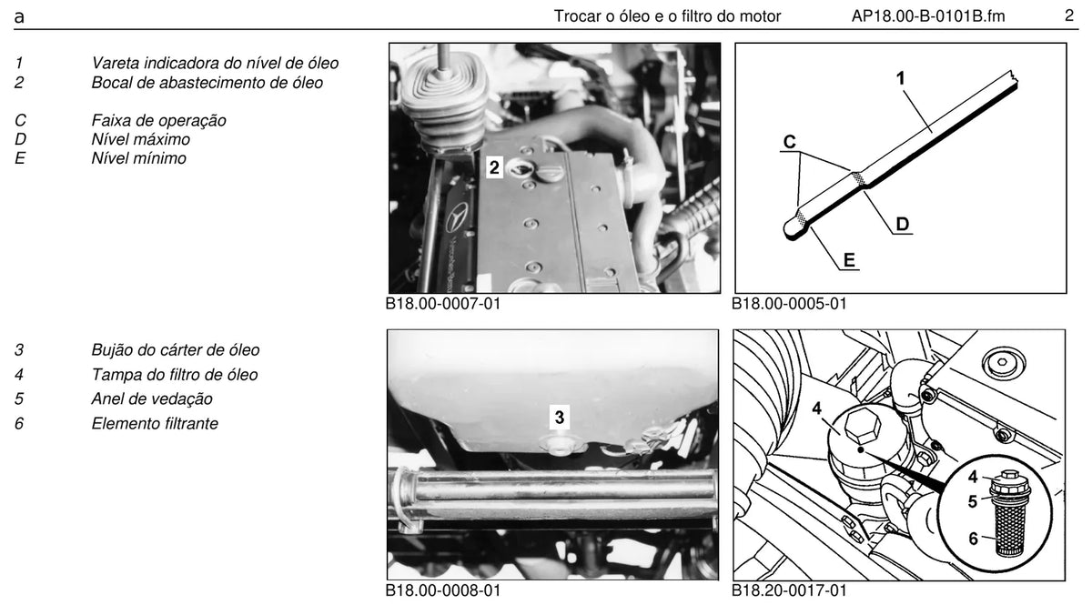 Página do manual de oficina Mercedes-Benz 2423 (2 versões)
