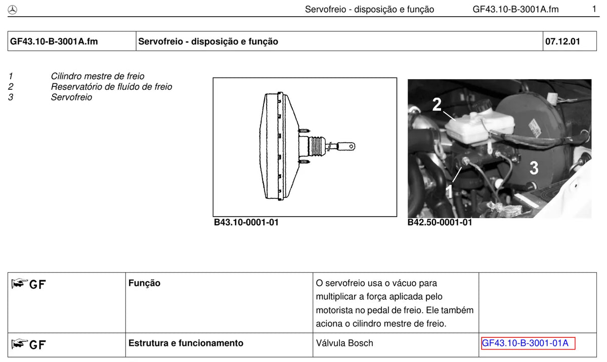 Página do manual de oficina Mercedes-Benz Sprinter 310 D (3 versões)