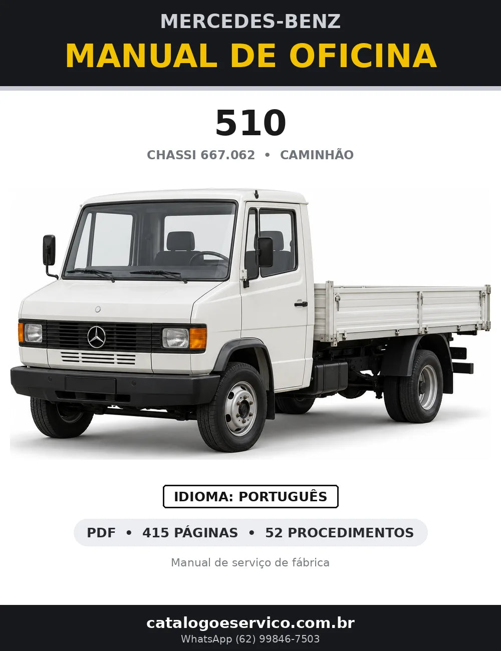 Capa do manual de oficina Mercedes-Benz 510